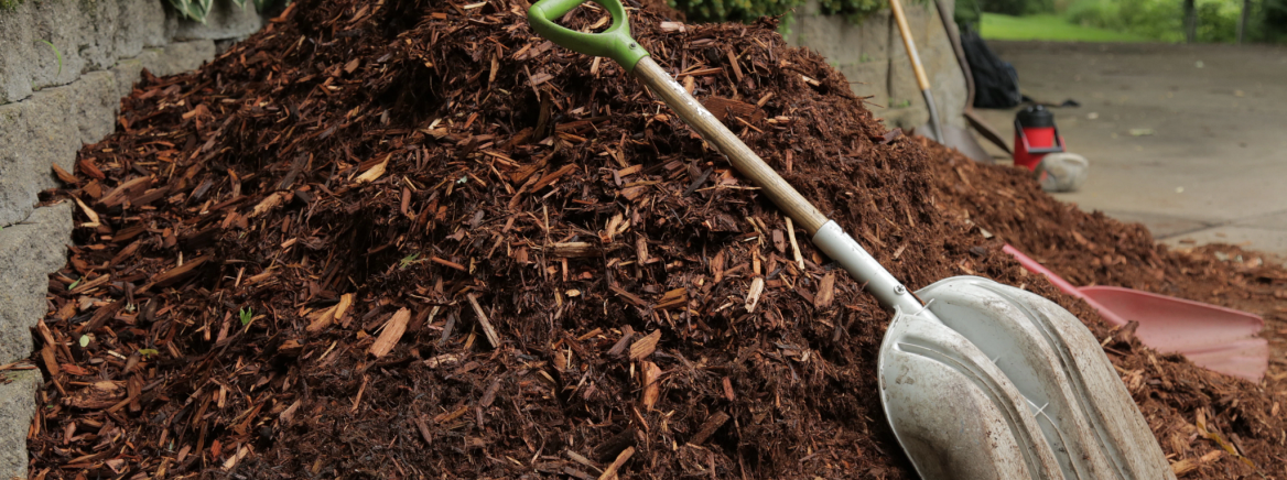 shovel on mulch