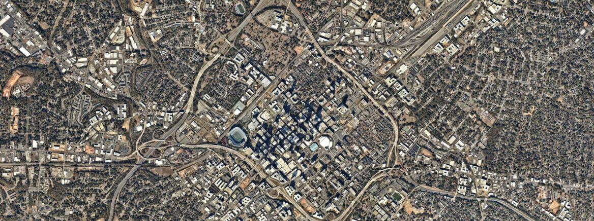 An aerial view of Charlotte.