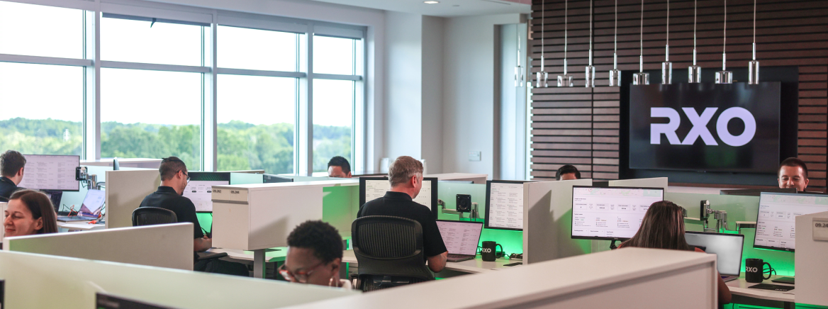 RXO Office Employees inside an RXO office.