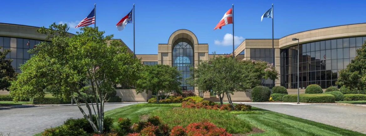 The Maersk campus on a sunny day.
