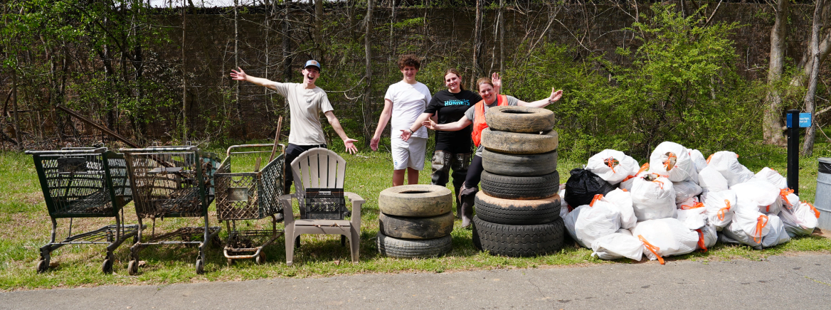 Volunteers participated in the annual Big Clean at multiple locations across Mecklenburg County.