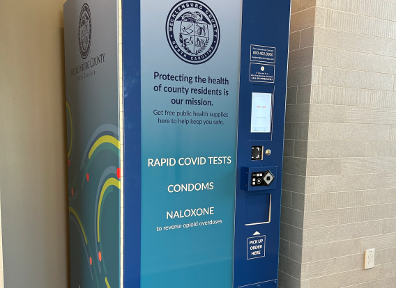 public health medical vending machine at Ella B. Scarborough Center