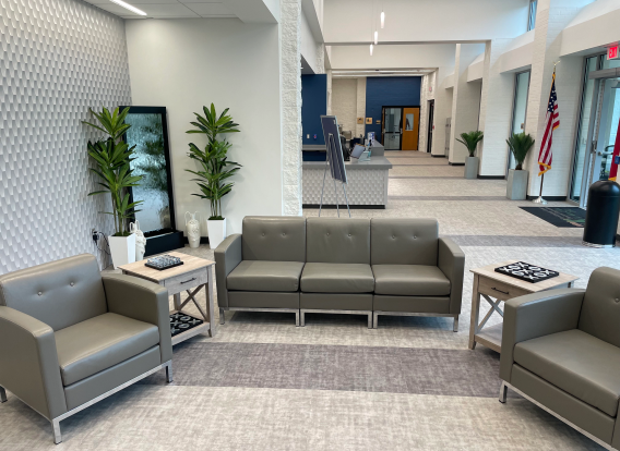 Mallard Creek Recreation Center Lobby and Sitting Area